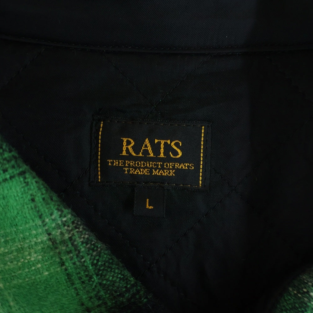 RATS(ラッツ) WOOL CHECK SHIRT JKT チェック ウール シャツジャケット グリーン/ブラック 25'RS-1104