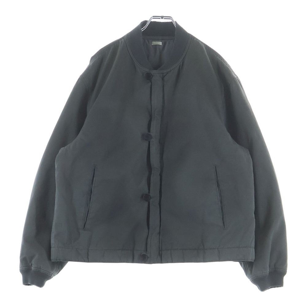 A.PRESSE(アプレッセ) Vintage Silk Bomber Jacket ヴィンテージ加工 シルク ボンバージャケット グレー 25AAP-01-27