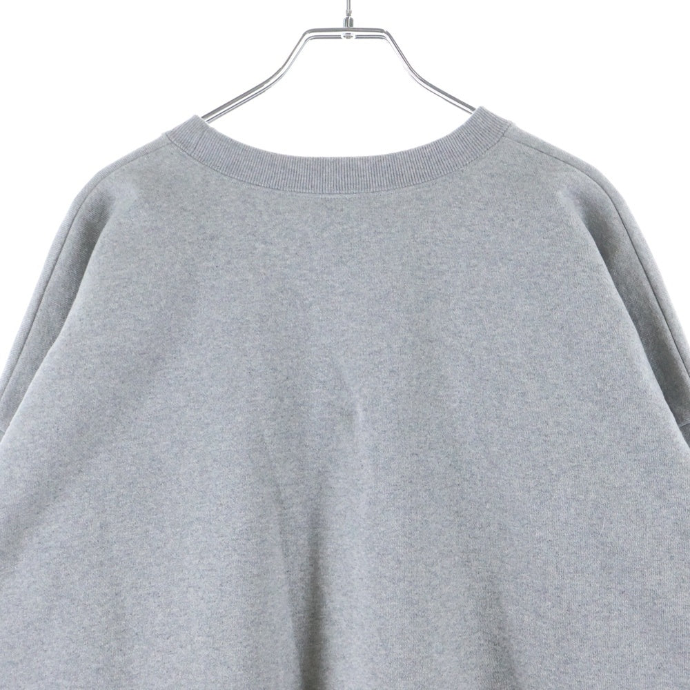 WTAPS(ダブルタップス) 25AW BRICK SWEATER ロゴ刺繍 クルーネックスウェット グレー 252ATDT-CPMO1S