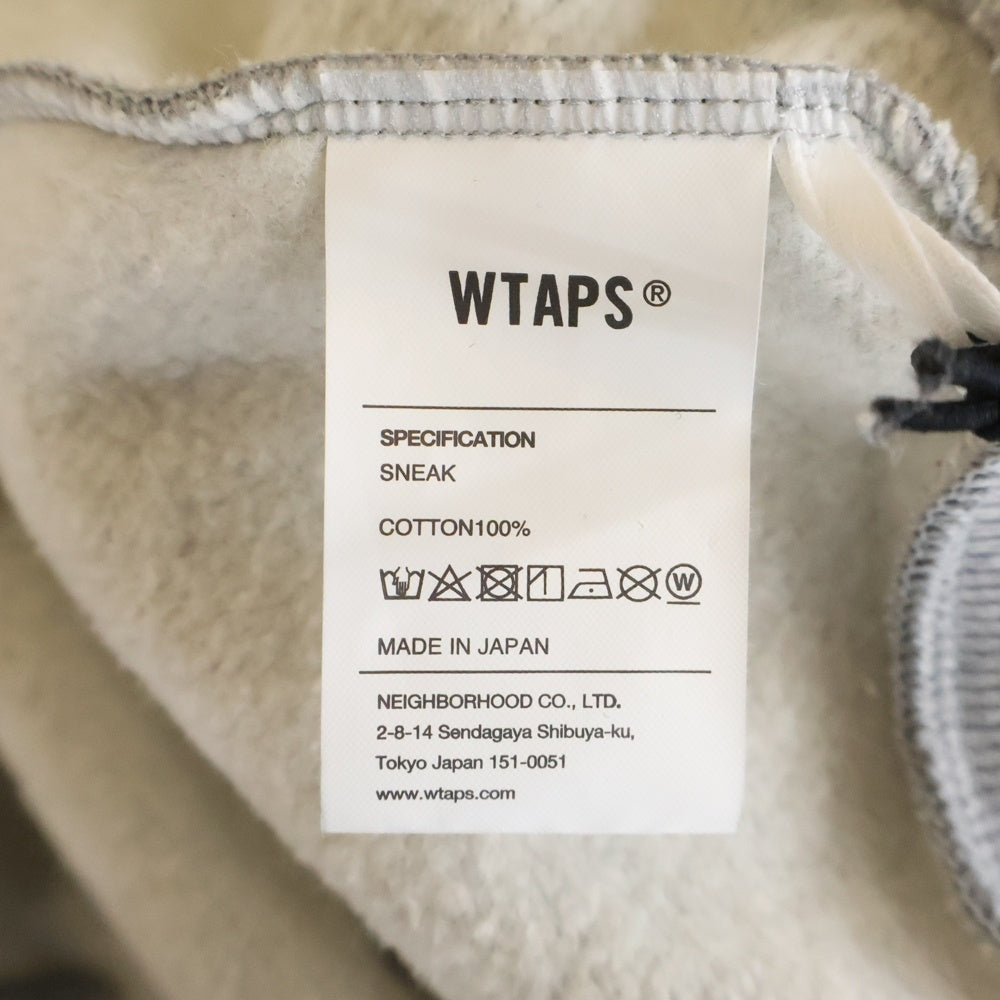 WTAPS(ダブルタップス) 25AW BRICK SWEATER ロゴ刺繍 クルーネックスウェット グレー 252ATDT-CPMO1S