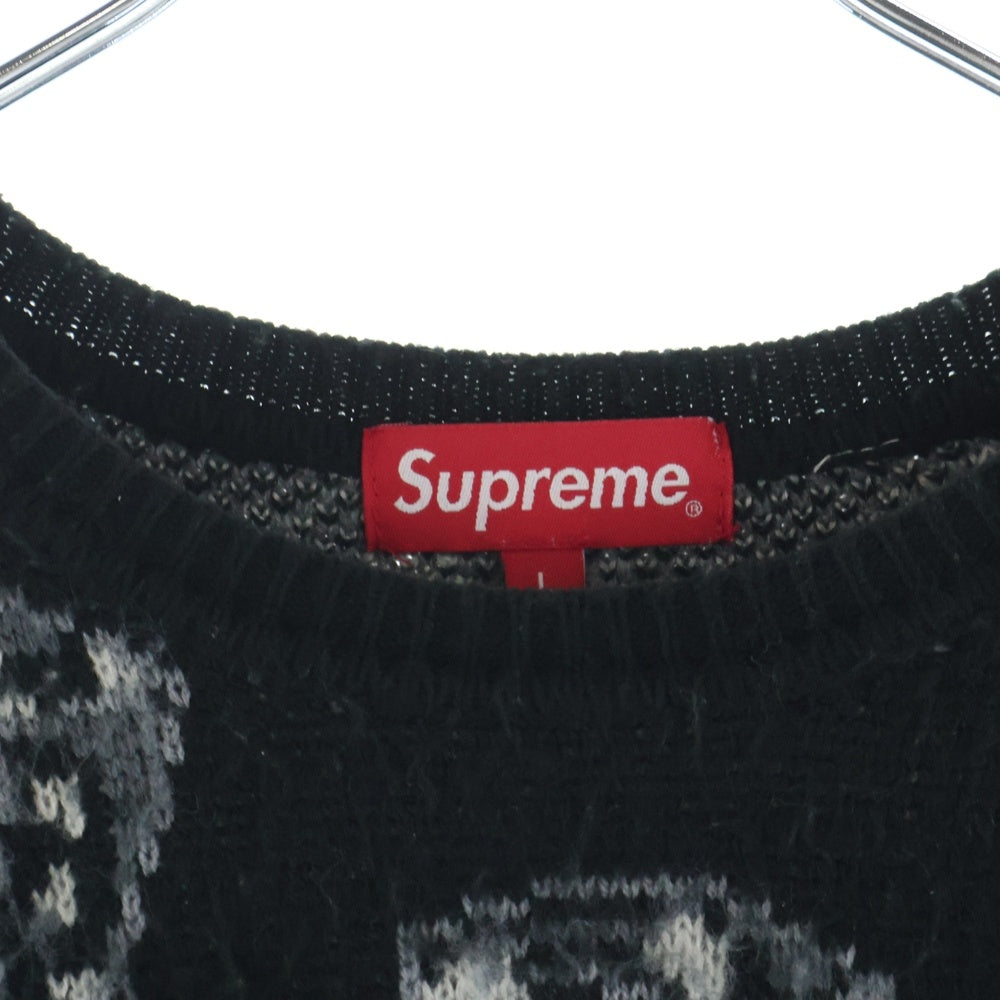 SUPREME(シュプリーム) 22AW Dice Sweater アクリル 長袖 ニット セーター ブラック