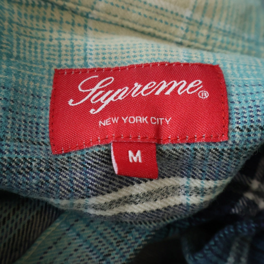 SUPREME(シュプリーム) 23SS Shadow Plaid Flannel Shirt フランネル 長袖シャツ ブルー/ホワイト