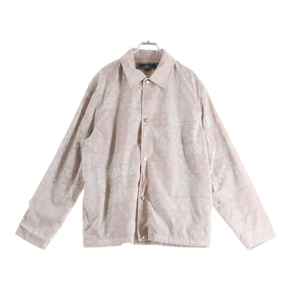 KITH(キス) Bandana Coaches Jacket バンダナ柄 コーチジャケット ピンク KHM010370