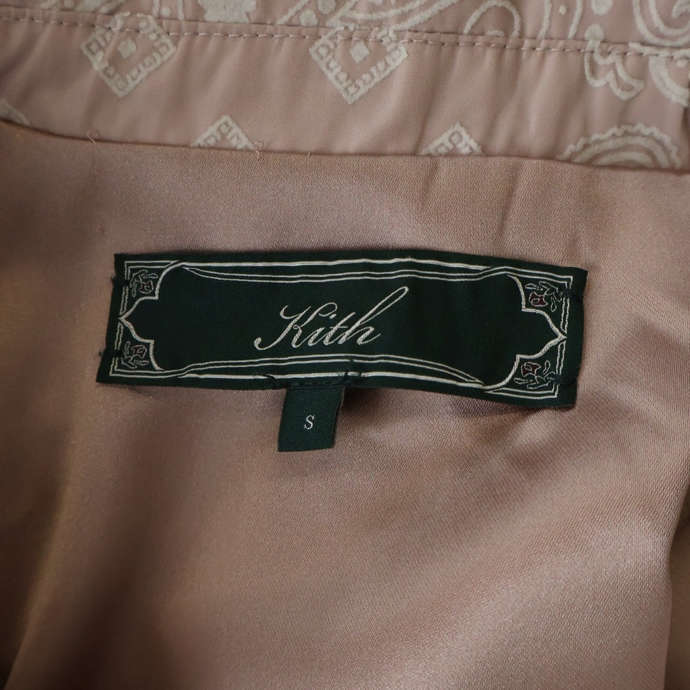KITH(キス) Bandana Coaches Jacket バンダナ柄 コーチジャケット ピンク KHM010370