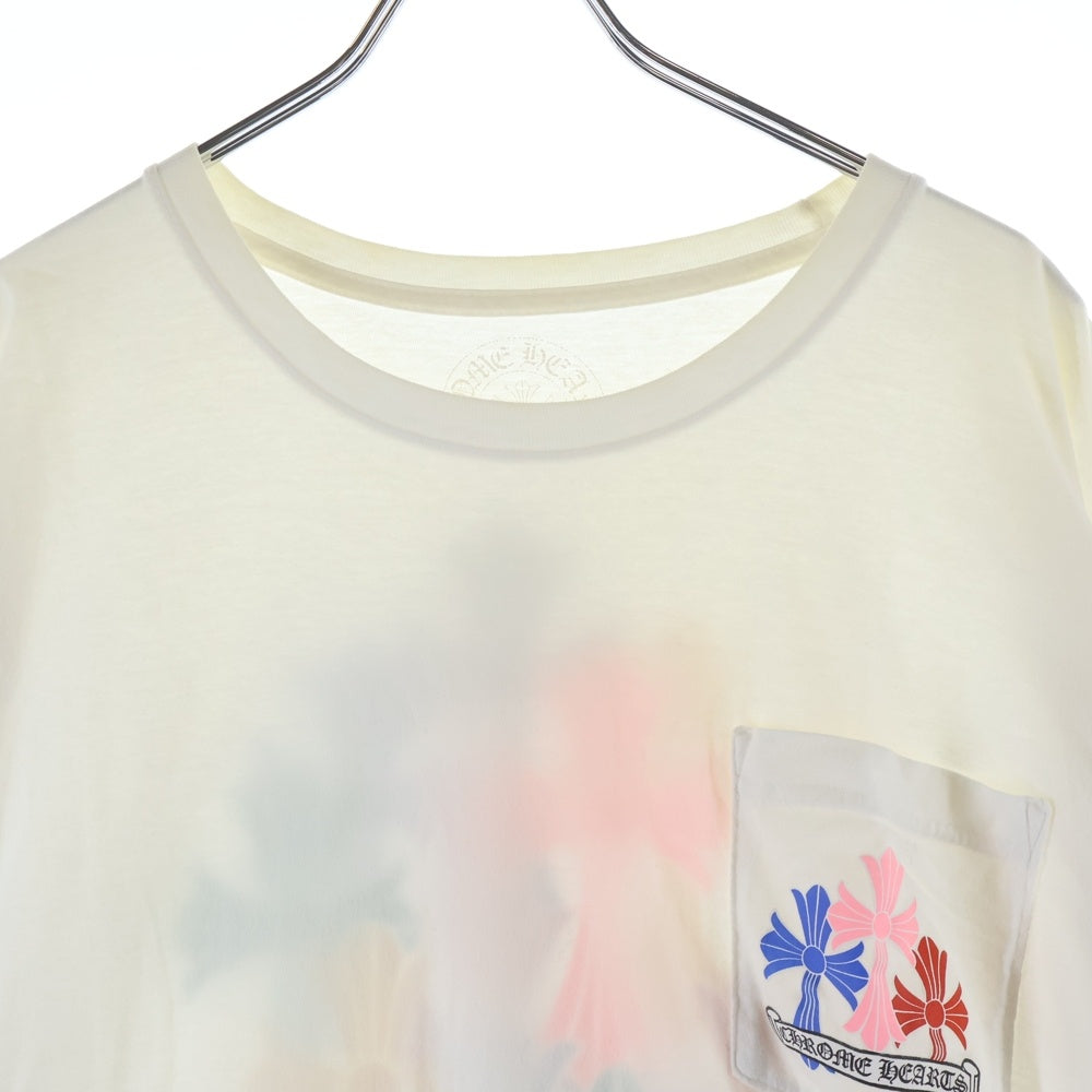 CHROME HEARTS(クロムハーツ) MLTCOL CEM CRS T-SHRT マルチセメタリークロスプリント半袖Tシャツ ホワイト