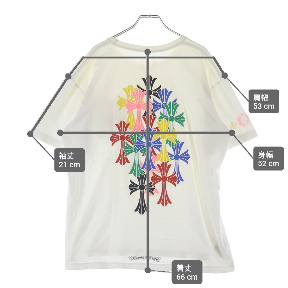 CHROME HEARTS(クロムハーツ) MLTCOL CEM CRS T-SHRT マルチセメタリークロスプリント半袖Tシャツ ホワイト
