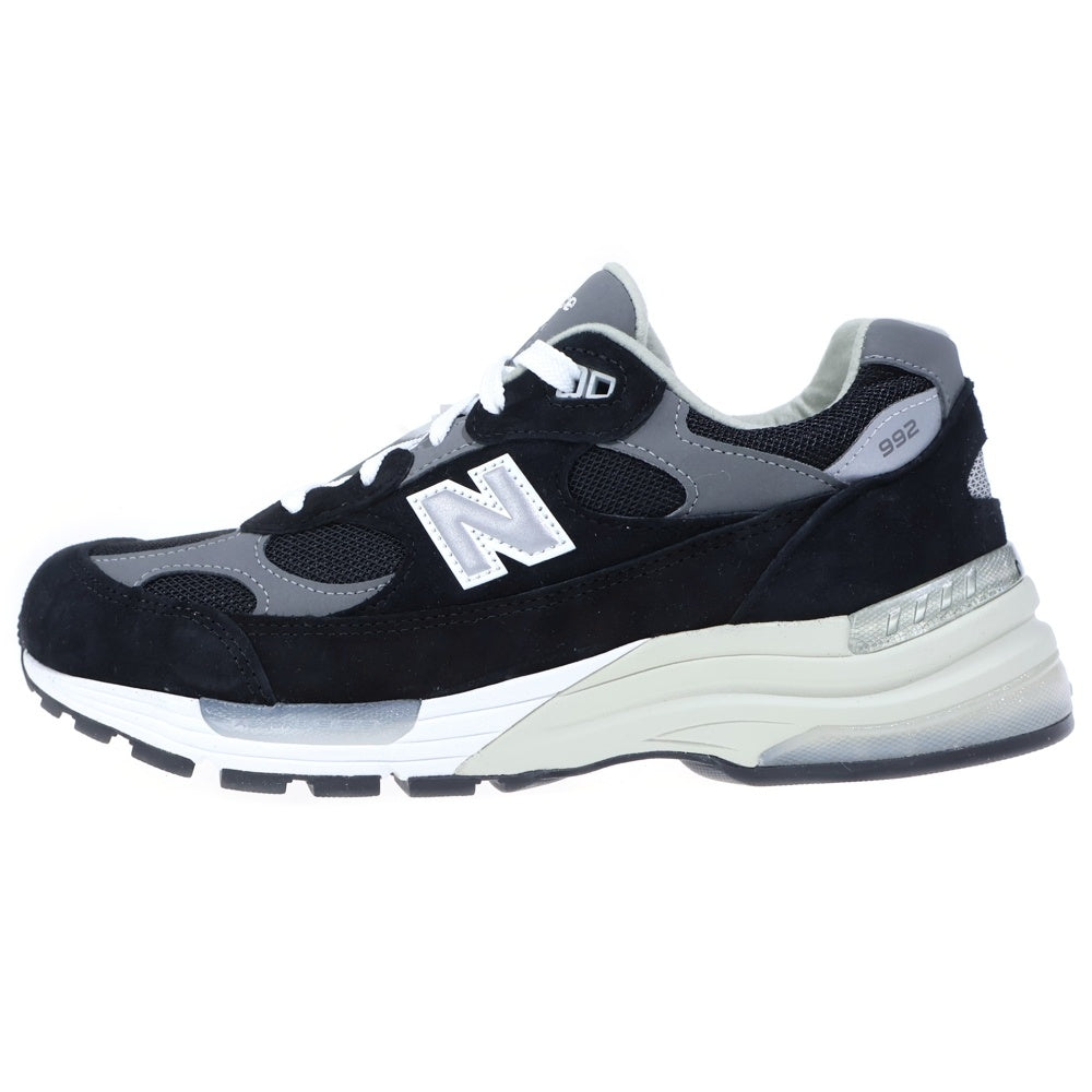 New Balance(ニューバランス) 992 Suede Mesh Low Cut Sneaker U992BK スエード メッシュ ローカットスニーカー ブラック/グレー US9.5/27.5cm