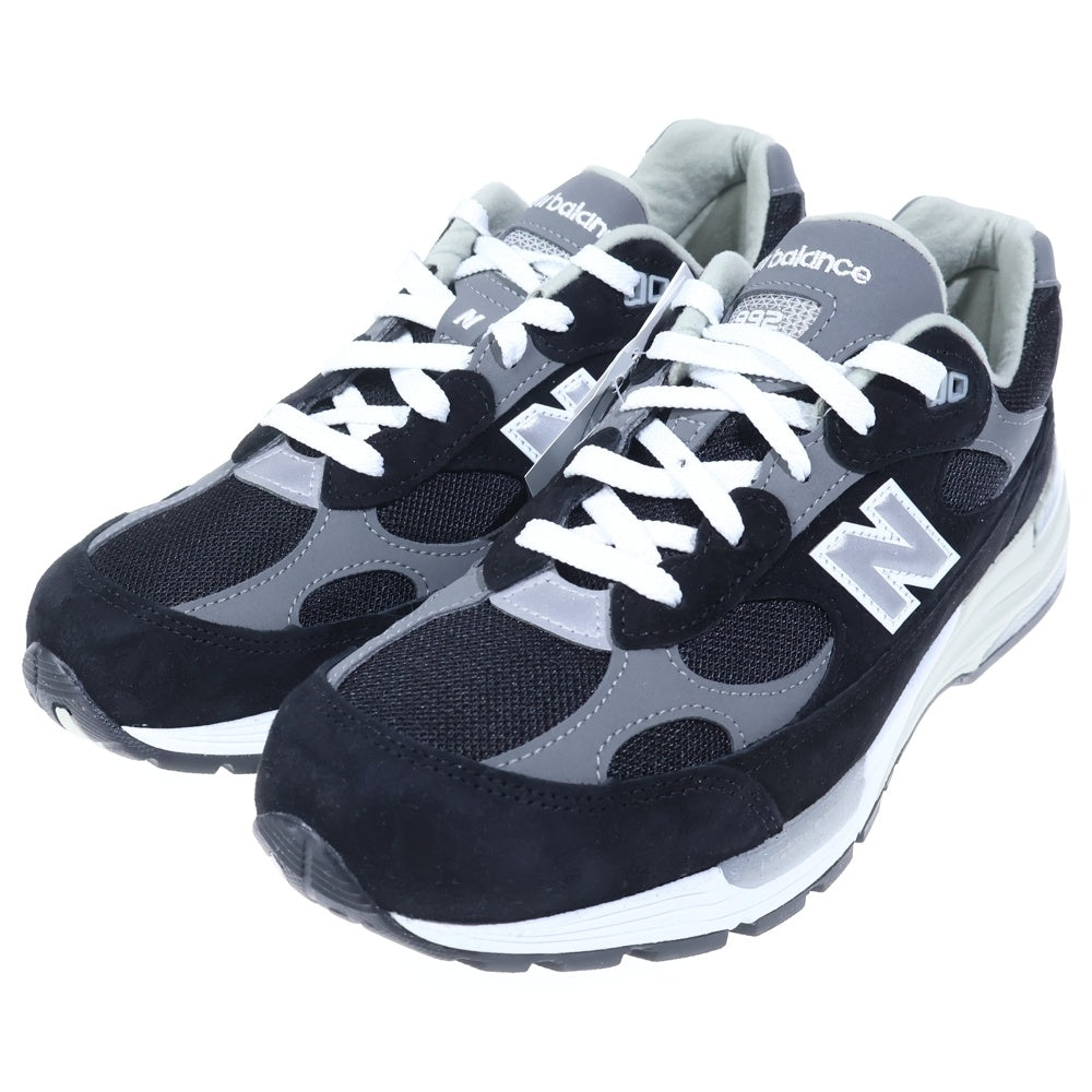 New Balance(ニューバランス) 992 Suede Mesh Low Cut Sneaker U992BK スエード メッシュ ローカットスニーカー ブラック/グレー US9.5/27.5cm