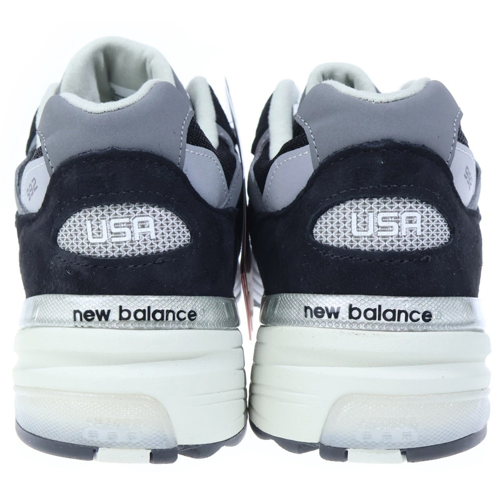 New Balance(ニューバランス) 992 Suede Mesh Low Cut Sneaker U992BK スエード メッシュ ローカットスニーカー ブラック/グレー US9.5/27.5cm
