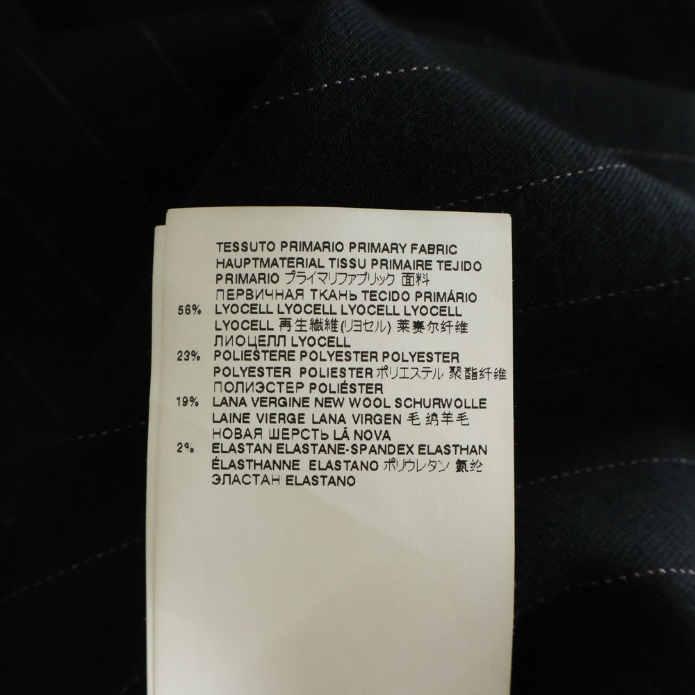 MM6 Maison Margiela(エムエムシックスメゾンマルジェラ) 21AW インサイド アウト ストライプ ロングスカート ブラック S62MA0080 S54219 レディース