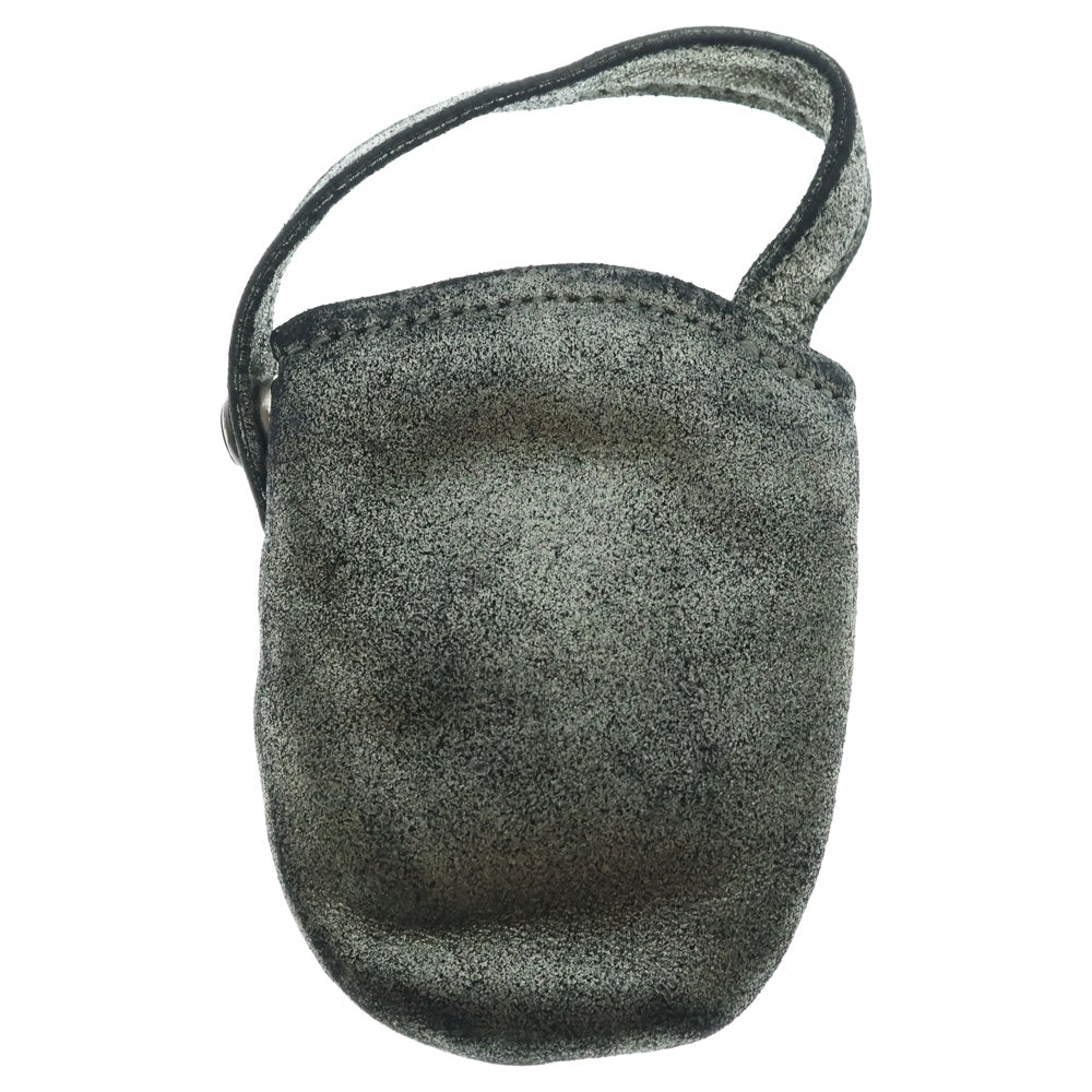 CHROME HEARTS(クロムハーツ) PHONE POUCH W/CH CROSS スモールCHクロス レザーフォンポーチ シルバー