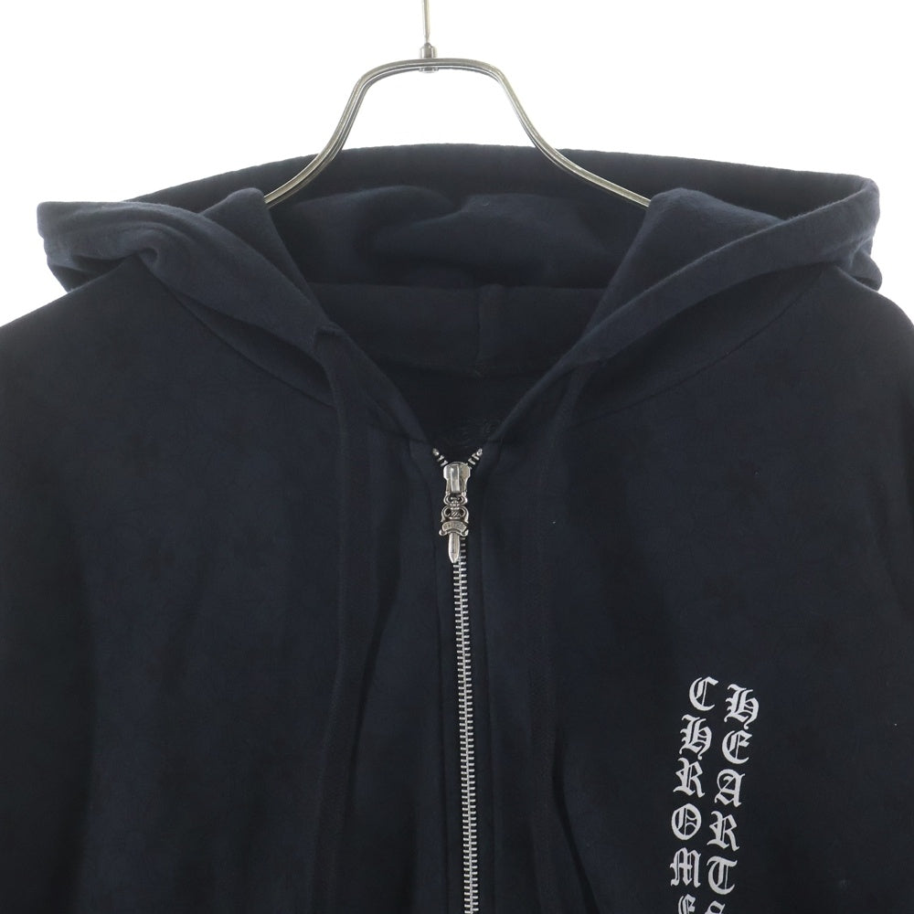 CHROME HEARTS(クロムハーツ) SWTSHRT HD ZIP CHプラス総柄バックホースプリントジップパーカー ブラック