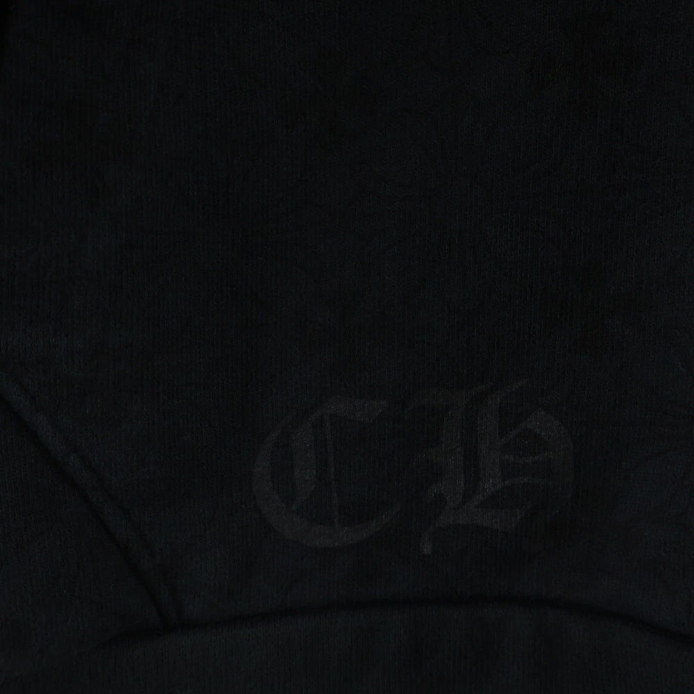 CHROME HEARTS(クロムハーツ) SWTSHRT HD ZIP CHプラス総柄バックホースプリントジップパーカー ブラック
