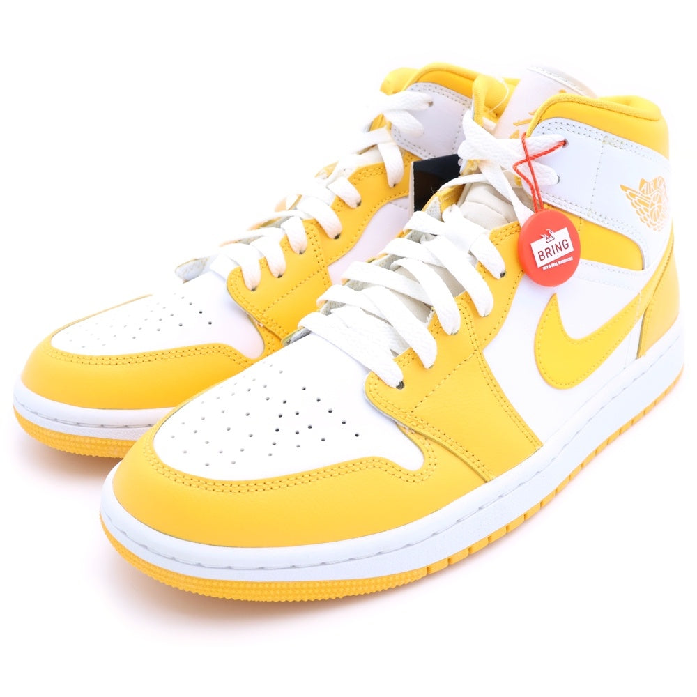 NIKE(ナイキ) ウィメンズ エアジョーダン1 ミッドカットスニーカー レモン イエロー BQ6472-117 US11/28cm