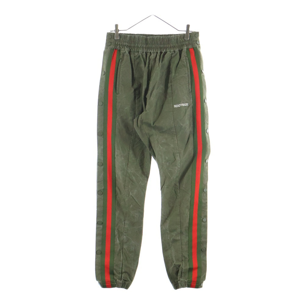 READY MADE(レディメイド) Side Snap Track Pants サイドスナップ トラックパンツ カーキ
