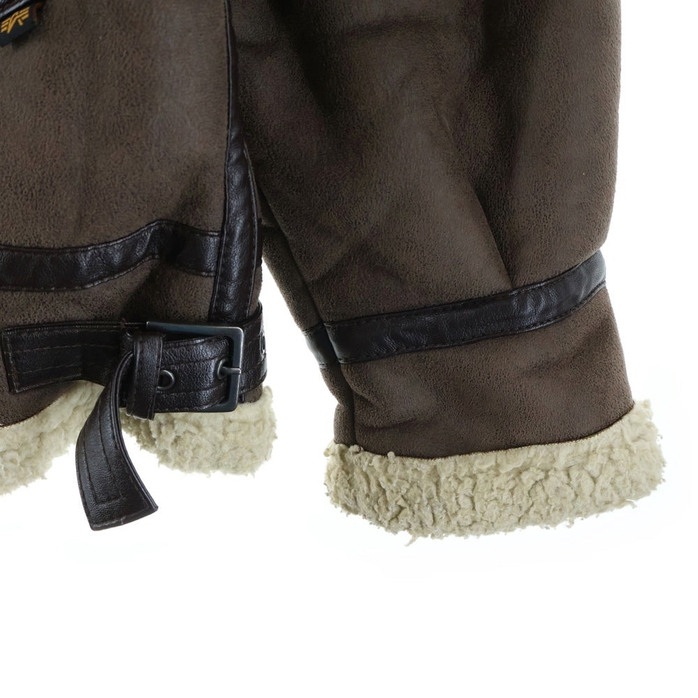 ALPHA INDUSTRIES(アルファ インダストリーズ) B-3 フライトジャケット フェイクムートン ボアジャケット ブラウン TA1548-068