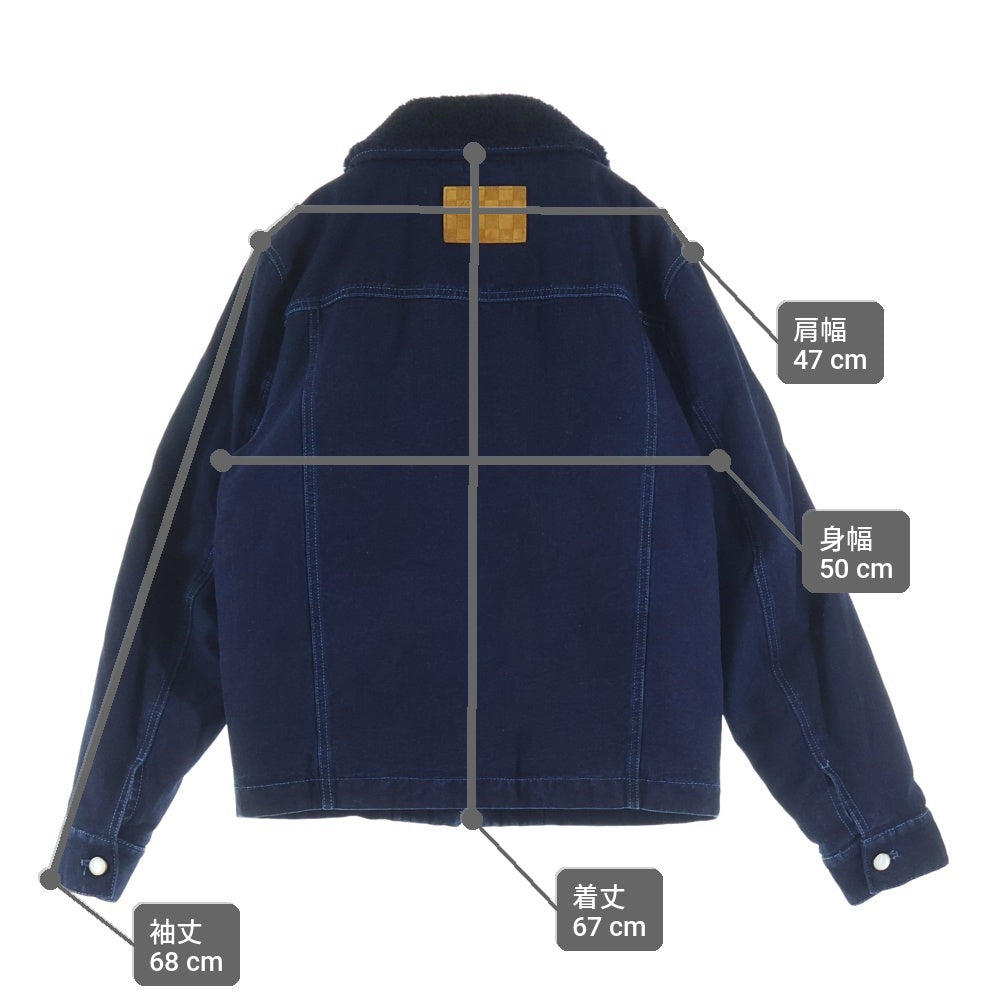 LOUIS VUITTON(ルイヴィトン) 25SS ウィンタリー 裏地モノグラム ワークウェア デニムジャケット ブルー 1AGIO5