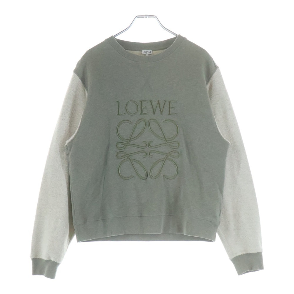 LOEWE(ロエベ) アナグラムエンブロイダリー スウェット トレーナー グリーン S359341XA8