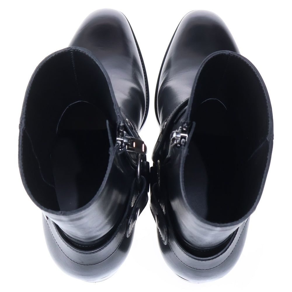 SAINT LAURENT PARIS(サンローランパリ) Wyatt' Harness Boots ワイアット ハーネスリング ヒールブーツ ブラック 681331