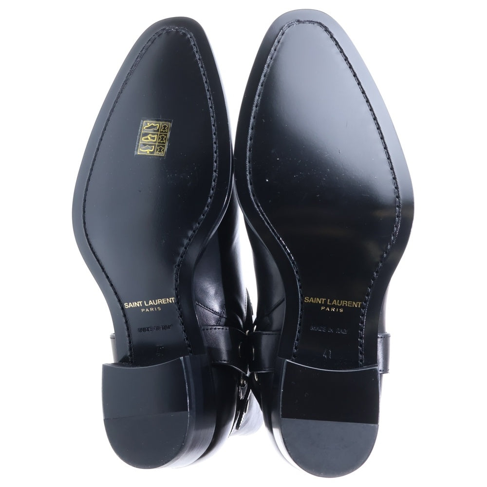 SAINT LAURENT PARIS(サンローランパリ) Wyatt' Harness Boots ワイアット ハーネスリング ヒールブーツ ブラック 681331