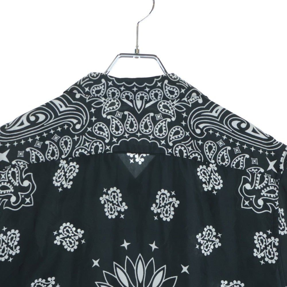 SUPREME(シュプリーム) 21SS Bandana Silk Shirt バンダナ柄 シルク 半袖シャツ ブラック
