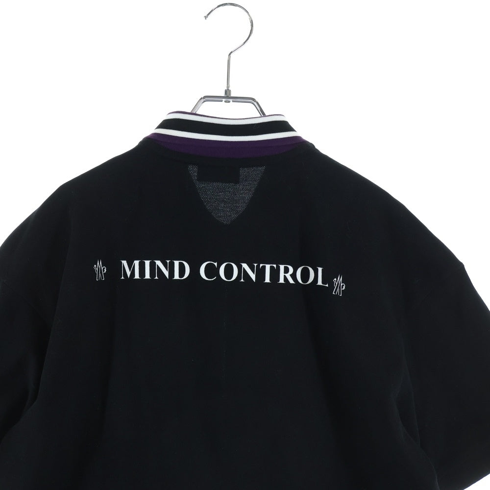 MONCLER(モンクレール) 19AW ×Palm Angels MAGLIA POLO MANICA CORTA メタルロゴ ハーフジップ 半袖シャツ ブラック E209L8300080 84556