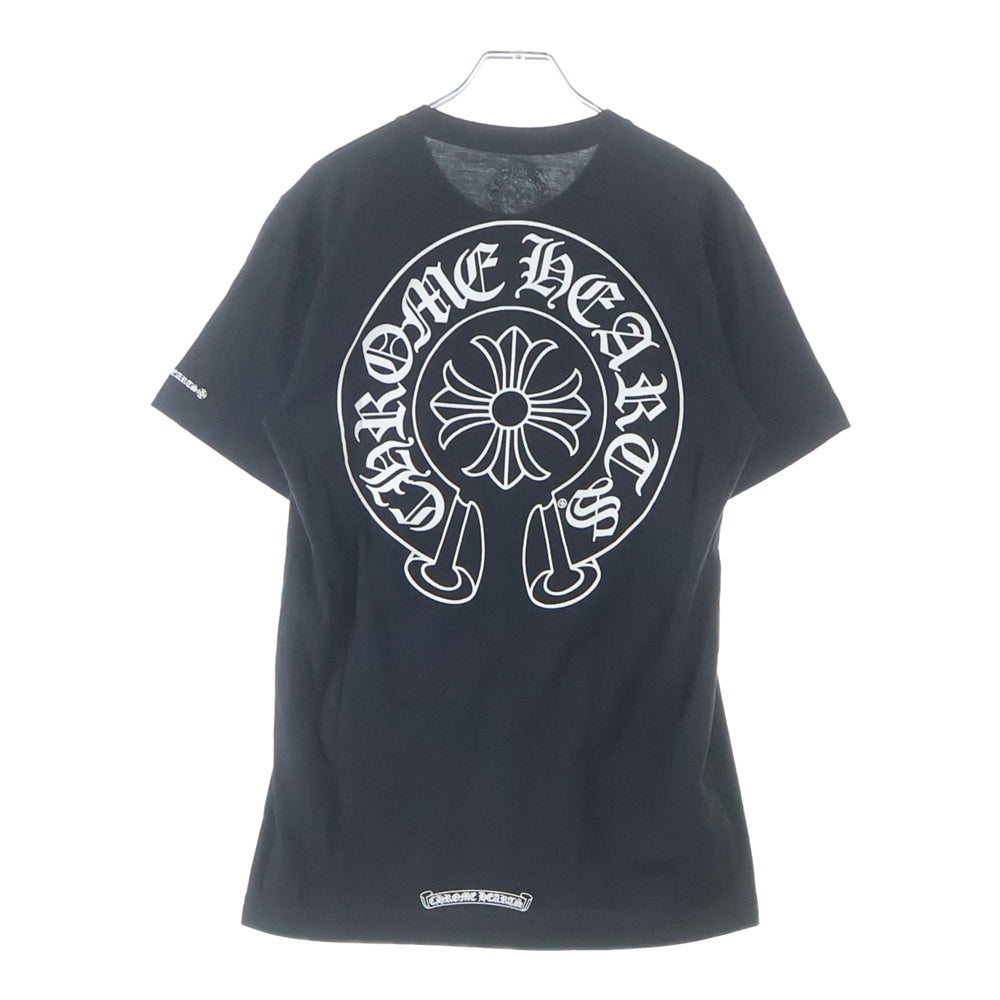 CHROME HEARTS(クロムハーツ) CH T-SHRT バックホースシュープリント 半袖Tシャツ カットソー ブラック
