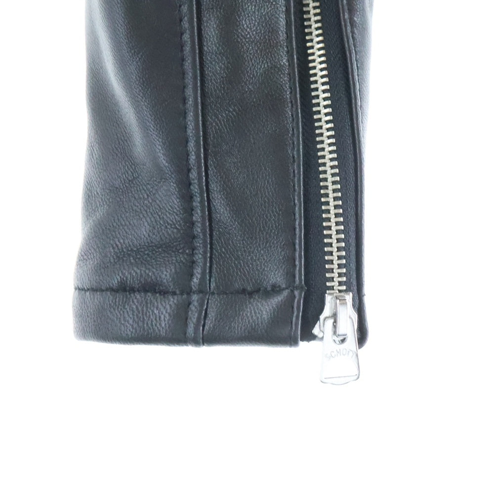 SCHOTT(ショット) ワンスター ライダースジャケット ダブル レザー ラムスキン レディース ブラック 218W 7823950601