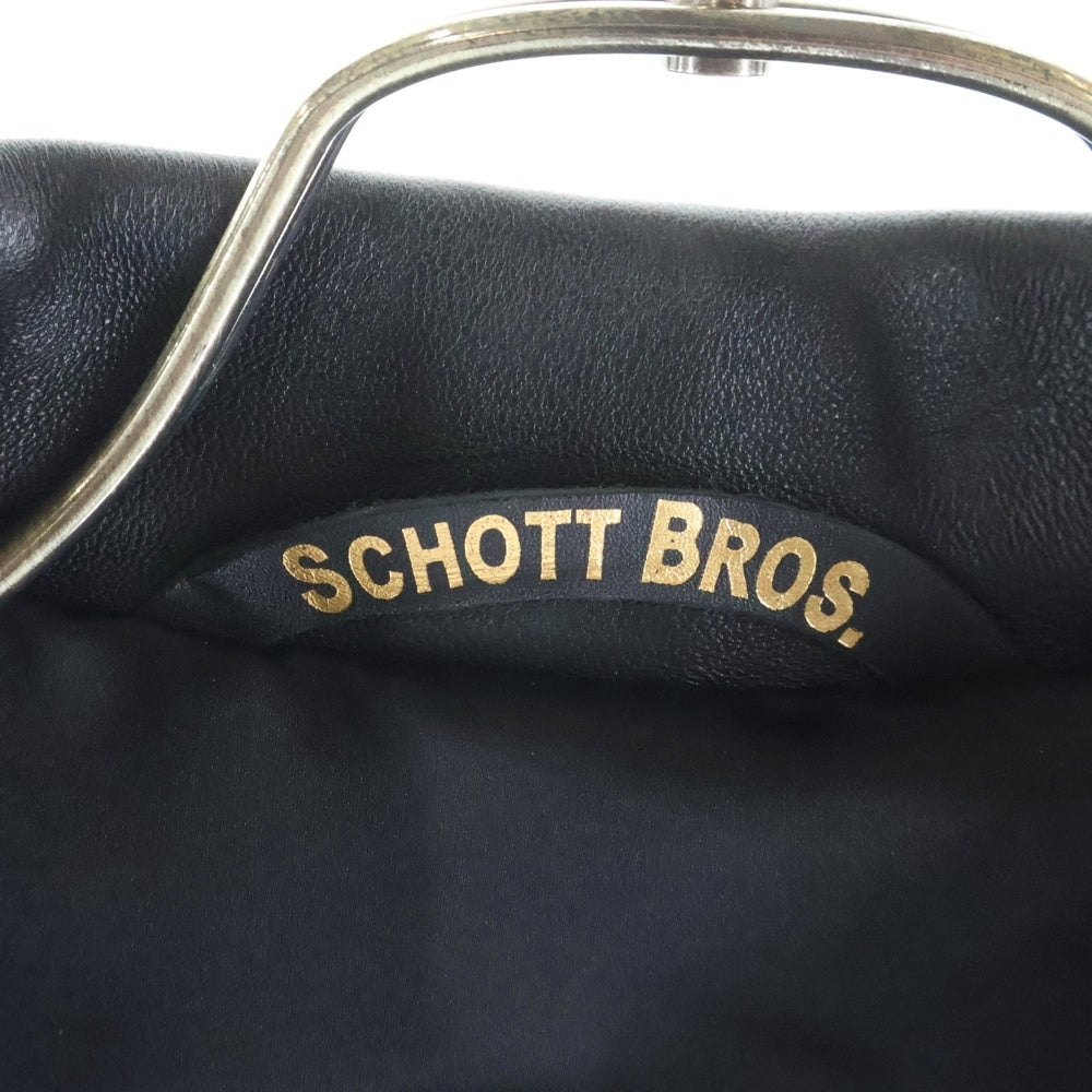 SCHOTT(ショット) ワンスター ライダースジャケット ダブル レザー ラムスキン レディース ブラック 218W 7823950601