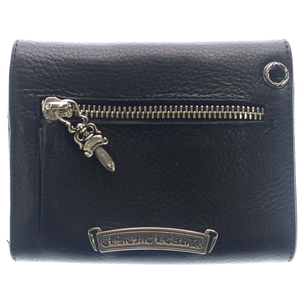 CHROME HEARTS(クロムハーツ) WAVE MINI ウェーブミニ レザーウォレット 財布 ブラック BCA373