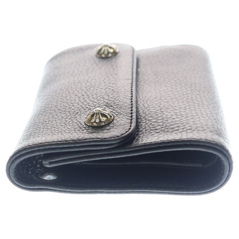 CHROME HEARTS(クロムハーツ) WAVE MINI ウェーブミニ レザーウォレット 財布 ブラック BCA373