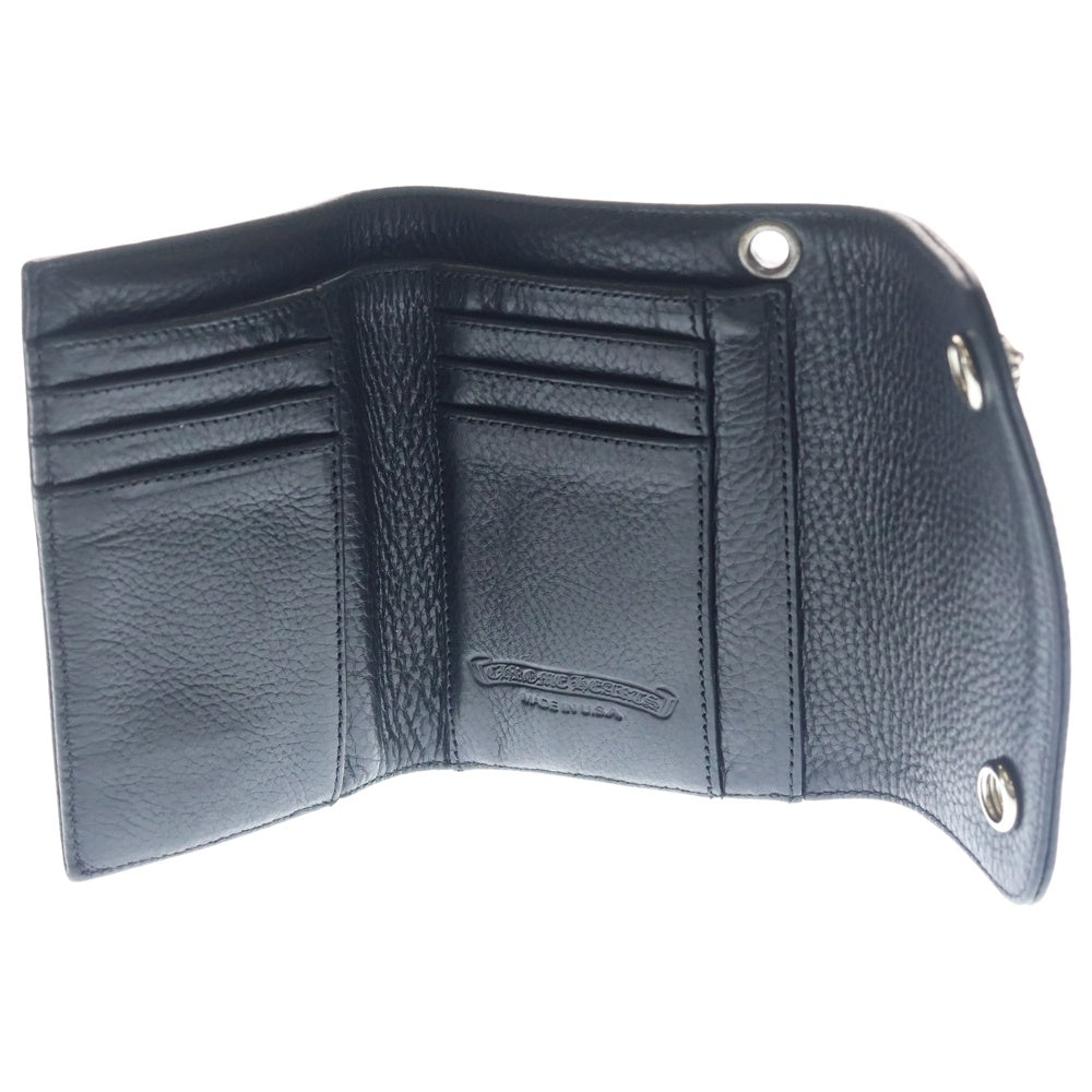 CHROME HEARTS(クロムハーツ) WAVE MINI ウェーブミニ レザーウォレット 財布 ブラック BCA373