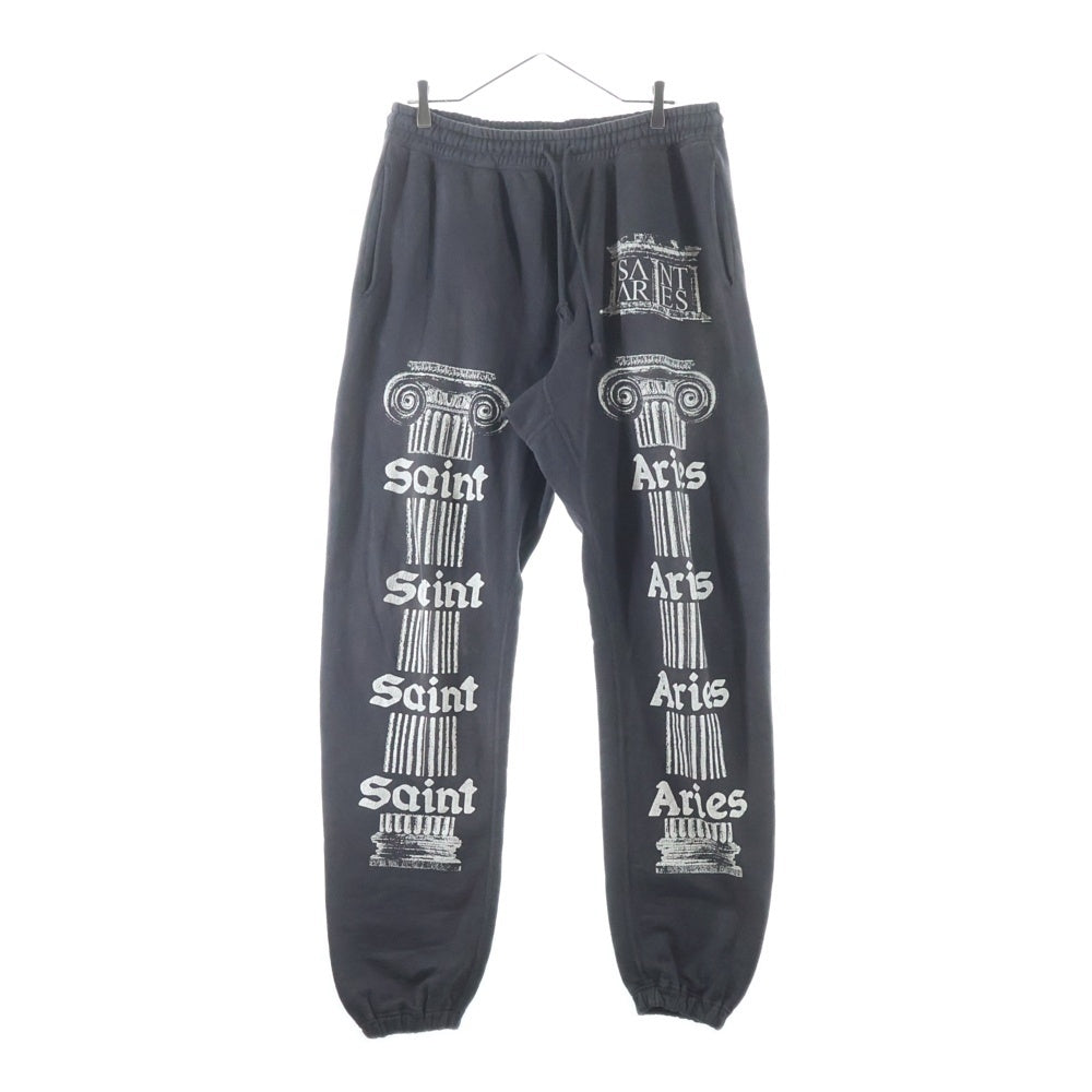 SAINT MICHAEL(セントマイケル) 22SS ×ARIES ARS SWT PNT ST ARIES アリーズ ダメージ加工スウェットパンツ グレー SM-A23-0000-C04