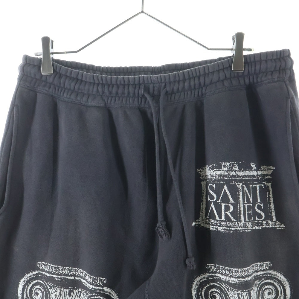 SAINT MICHAEL(セントマイケル) 22SS ×ARIES ARS SWT PNT ST ARIES アリーズ ダメージ加工スウェットパンツ グレー SM-A23-0000-C04