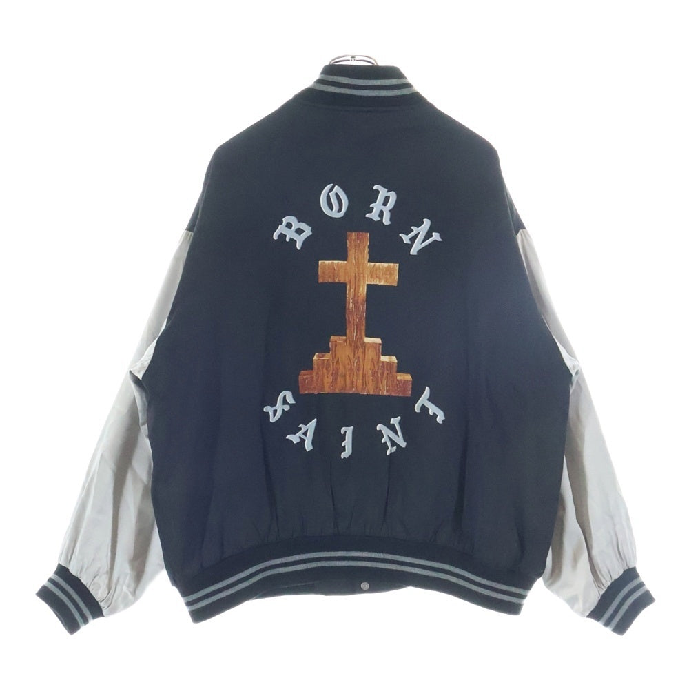 SAINT MICHAEL(セントマイケル) 24SS ×BORN RAISED SM-YS8-0000-C12 BR SATIN サテン スカジャン ブラック