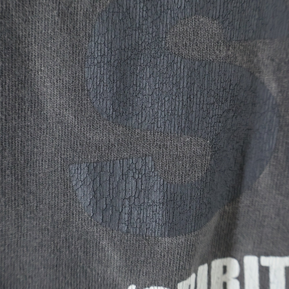 SAINT MICHAEL(セントマイケル) 23SS ST SYSTEM S/S Tee フロントプリント クルーネック 半袖Tシャツ チャコールグレー SM-S23-0000-006