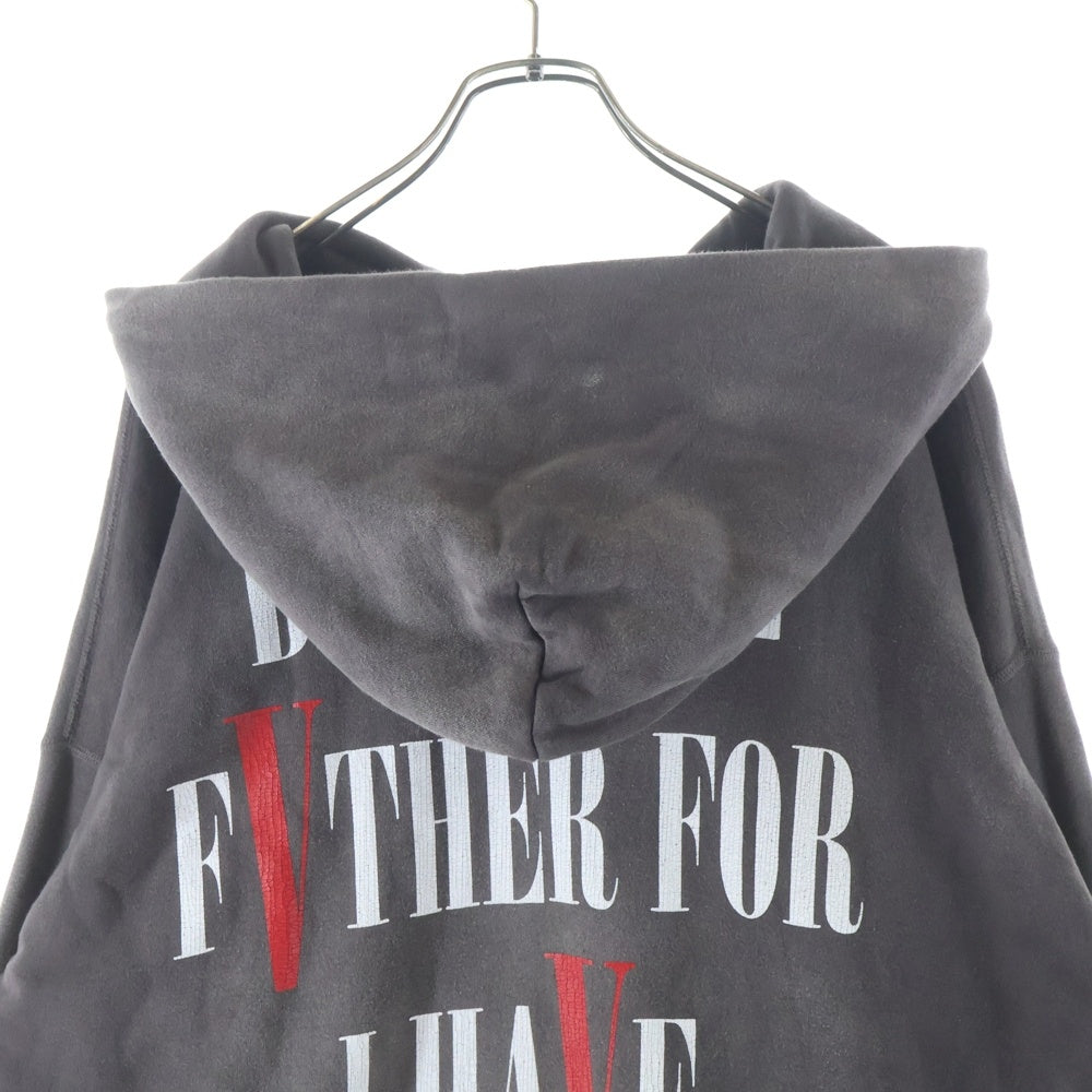 SAINT MICHAEL(セントマイケル) 22SS HOODIE VLONE BLACK ヴィローン ダメージ加工 プルオーバーパーカー ブラック SM-S22-0000-070