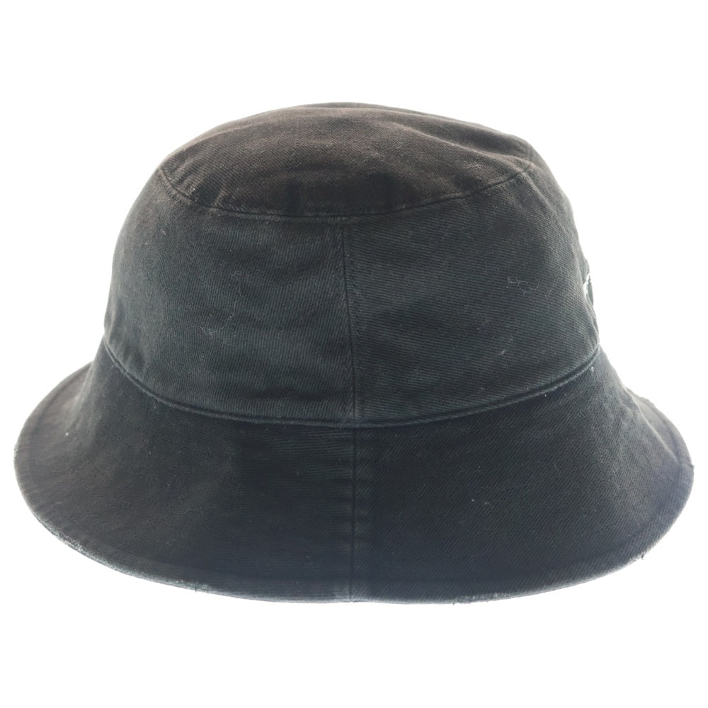 BALENCIAGA(バレンシアガ) ロゴエンブロイダリー ダメージ加工 バケットハット ブラック 766865 410B2