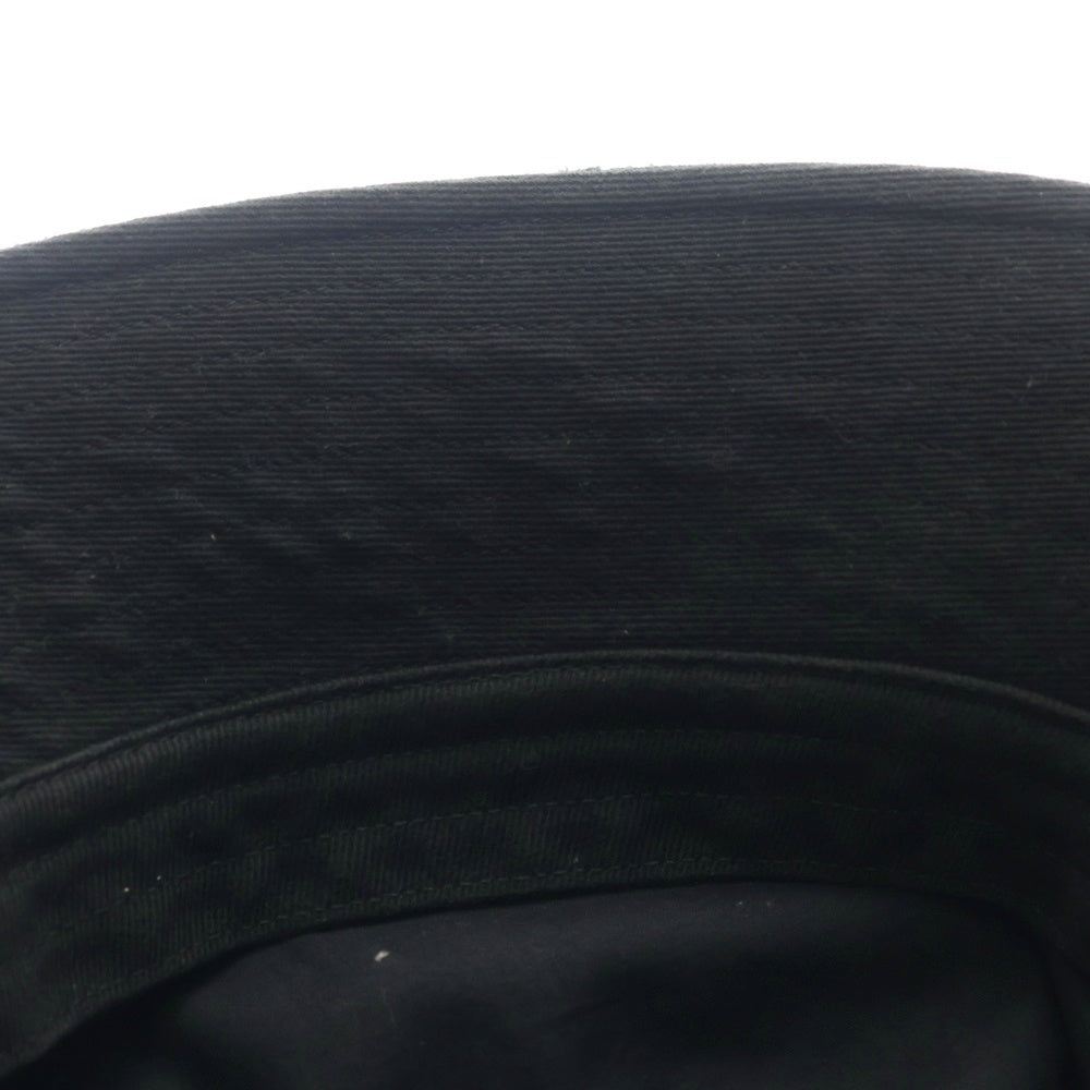 BALENCIAGA(バレンシアガ) ロゴエンブロイダリー ダメージ加工 バケットハット ブラック 766865 410B2