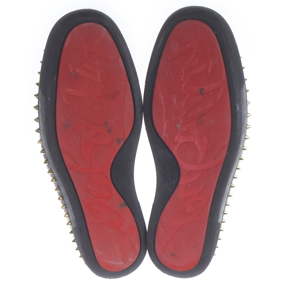 CHRISTIAN LOUBOUTIN(クリスチャンルブタン) ハワイアンフラワー総柄 スタッズ スリッポン マルチカラー