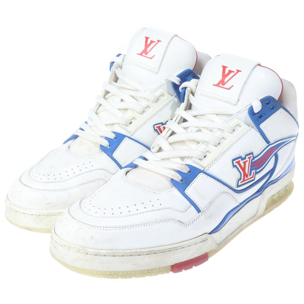 LOUIS VUITTON(ルイヴィトン) 20AW LVトレーナー ライン レースアップ ローカットスニーカー ホワイト/ブルー FD0270