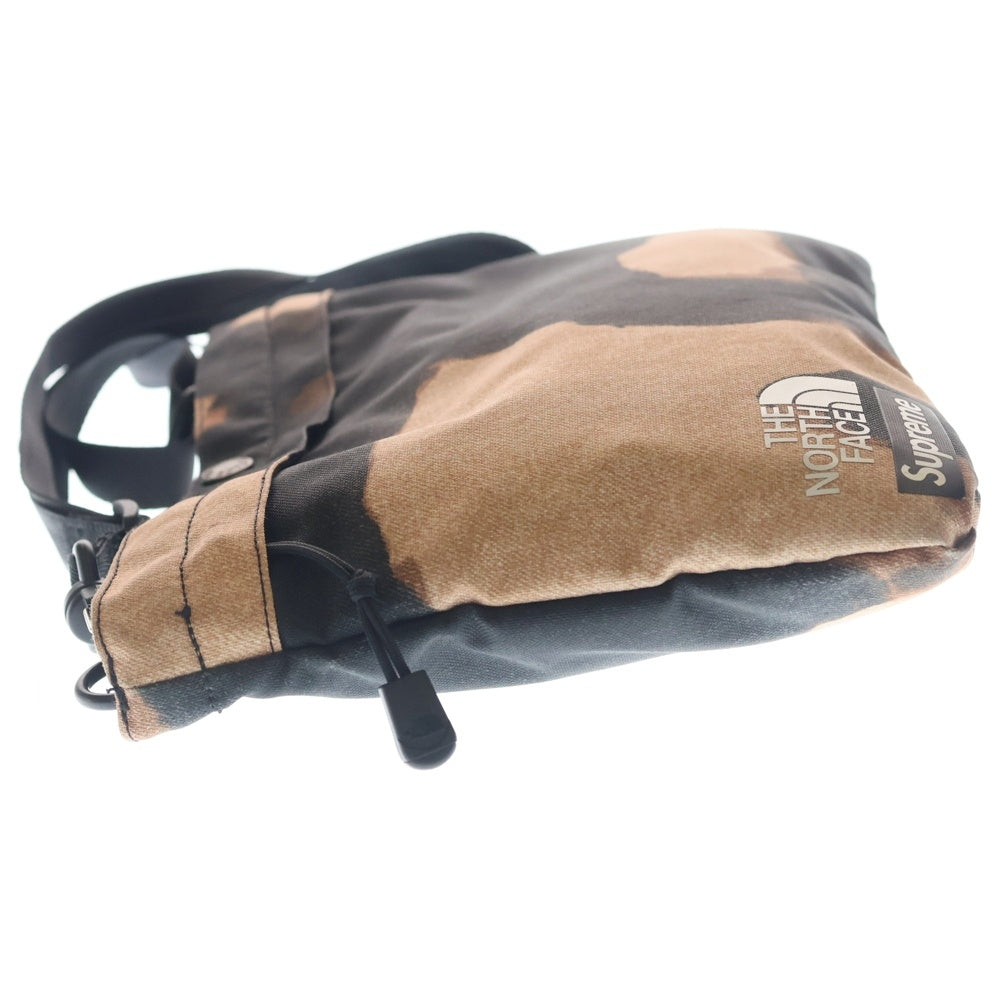 SUPREME(シュプリーム) 21AW Bleached Denim Print Shoulder Bag ブリーチド デニム プリント ショルダーバッグ サコッシュ ブラック/ベージュ NF0A7WOH