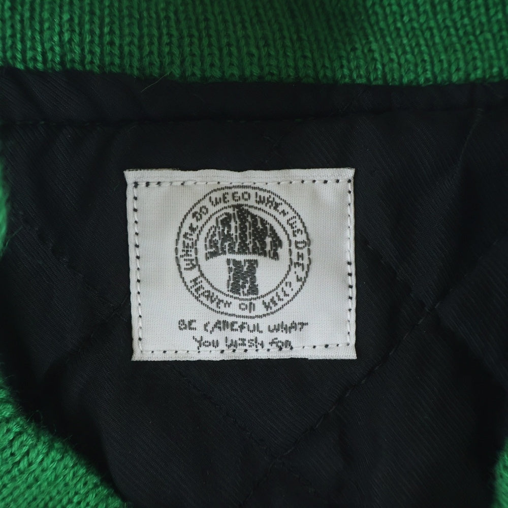 SAINT MICHAEL(セントマイケル) 21SS ×DENIM TEARS STUDIUM JACKET デニムティアーズ ウールスタジアムジャケット スタジャン グリーン SM-S21-0001-041