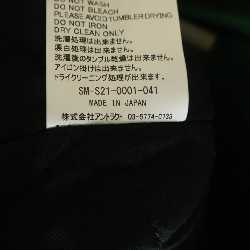 SAINT MICHAEL(セントマイケル) 21SS ×DENIM TEARS STUDIUM JACKET デニムティアーズ ウールスタジアムジャケット スタジャン グリーン SM-S21-0001-041