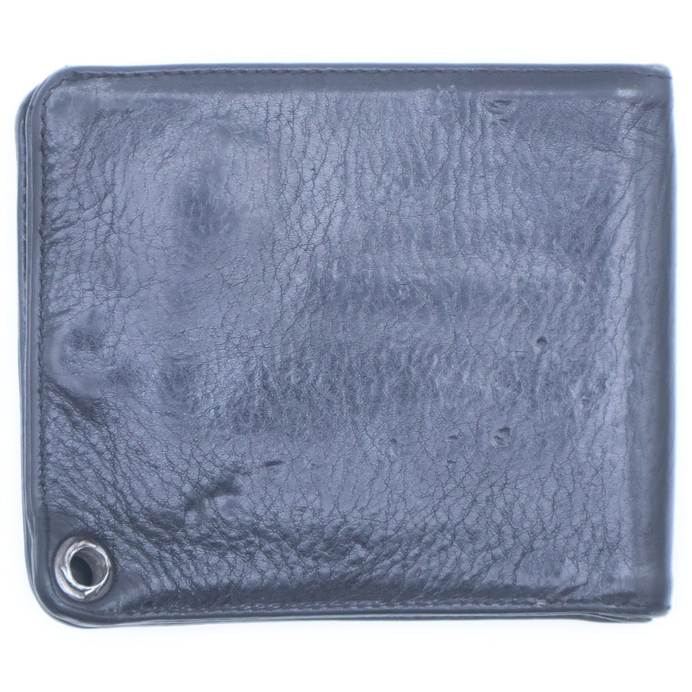 CHROME HEARTS(クロムハーツ) 1SNAP 1スナップ クロス ボールボタン レザーウォレット 財布 ブラック