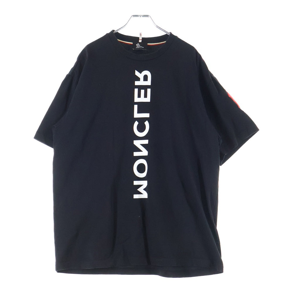 MONCLER GRENOBLE(モンクレールグルノーブル) リバースロゴ クルーネック Tシャツ ブラック E20978001950