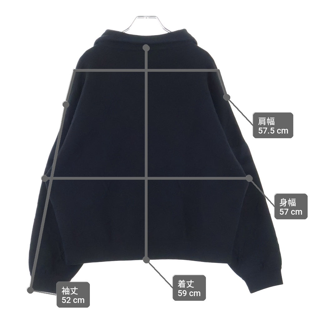 LOUIS VUITTON(ルイヴィトン) 25SS モノグラムエンボスド ハーフジップ ハイネックスウェット レディース ブラック RW251WW PVT FSKL15