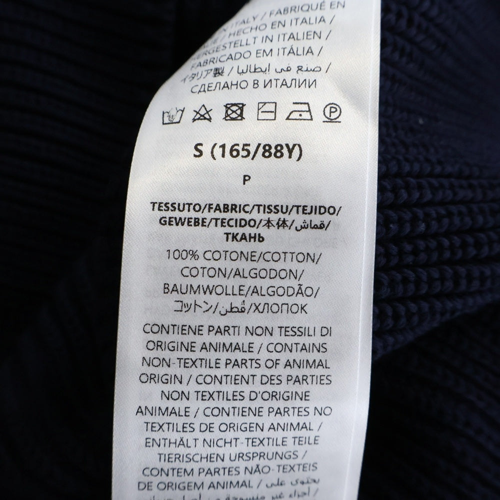 GUCCI(グッチ) 24SS Chunky Rib Cotton Polo Shirts コットン ニット ポロシャツ ブルー 786464 XKD25 レディース