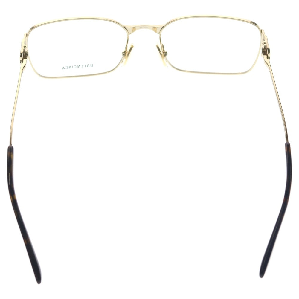 BALENCIAGA(バレンシアガ) スクエア アイウェア メタルフレーム ゴールド BB0340O
