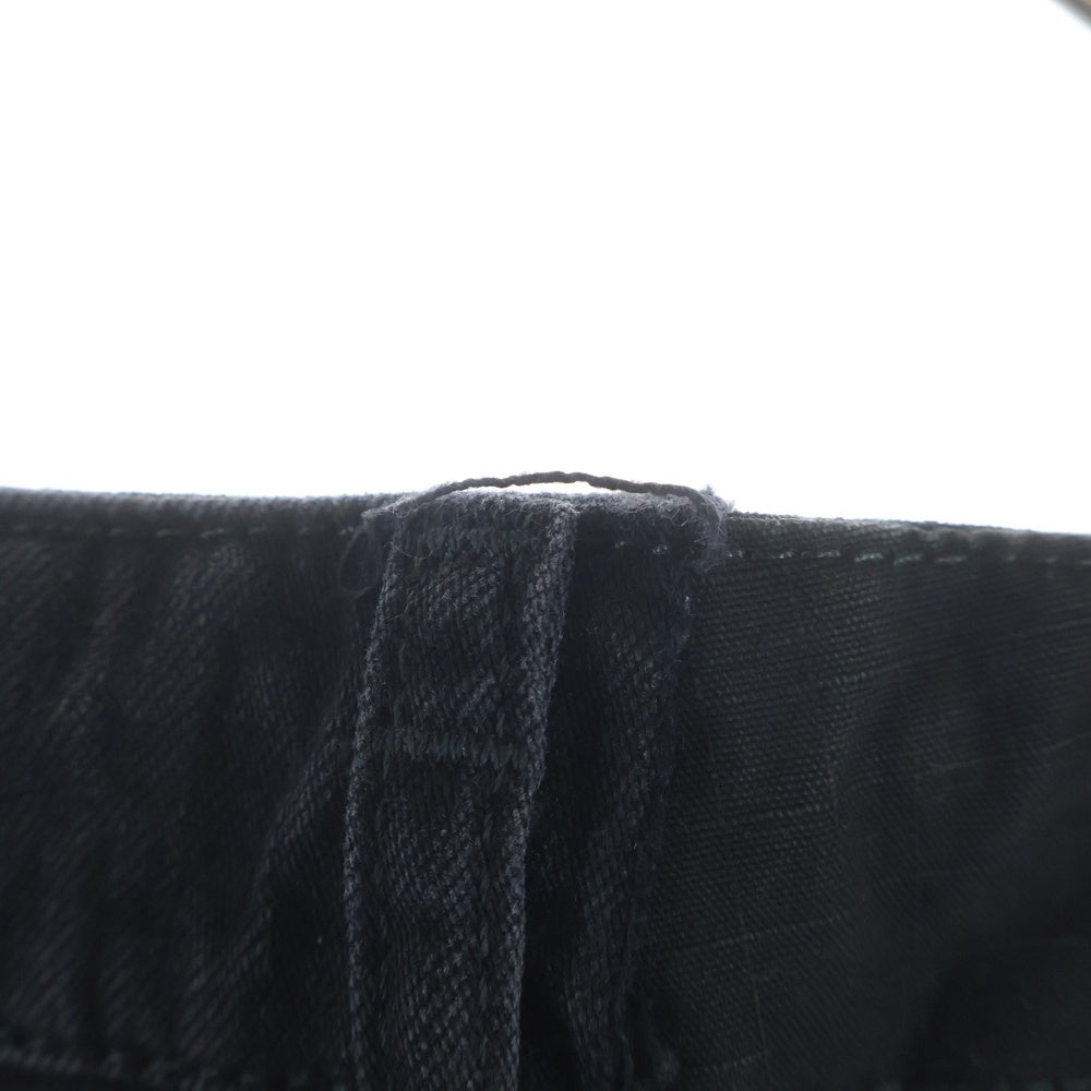 BALENCIAGA(バレンシアガ) 24SS Hybrid Baggy Pants ハイブリッドバギー ドッキングデニムカーゴパンツ ブラック XD38 786645 TQW54